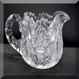 G20. American Brilliant cut crystal creamer. 3”h - $18 
